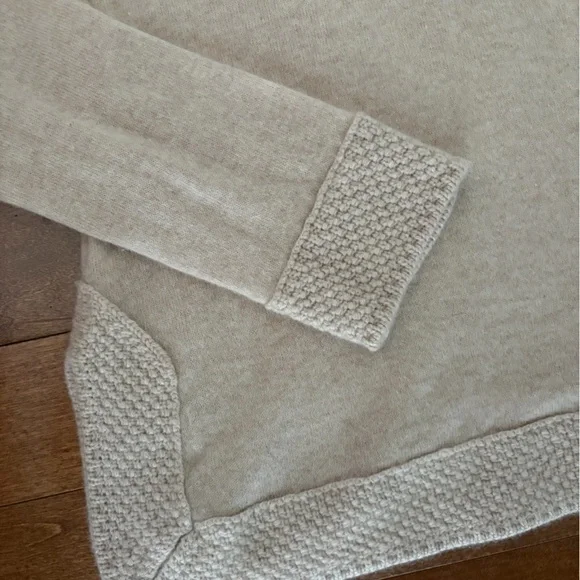 Tory Burch 100% Cashmere V Neck Sweater Beige Size M - Picture 5 of 14